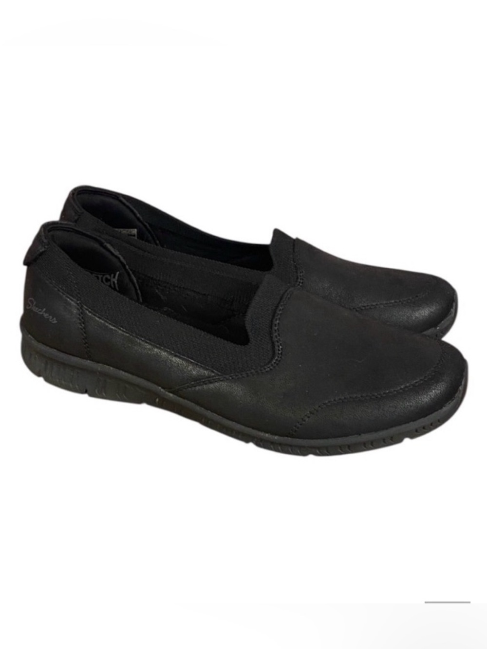 Skechers Women's Black BE-COOL Warmhearts Slip On Comfort Loafers Sz 10